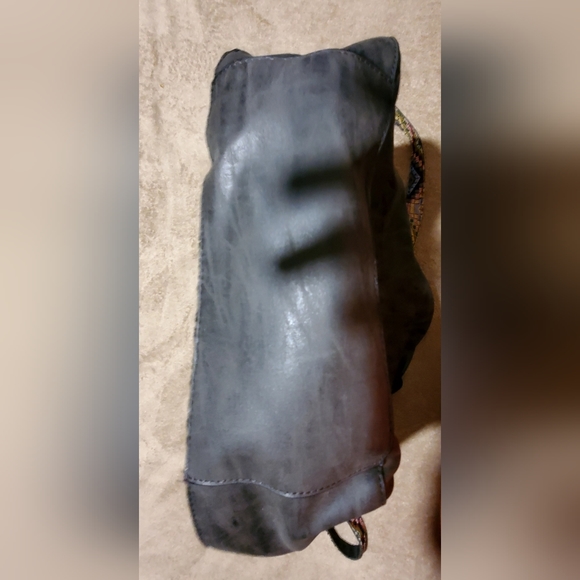 Wilsons Leather Dark Grey Rivet Brand Large Crossbody - Picture 5 of 11